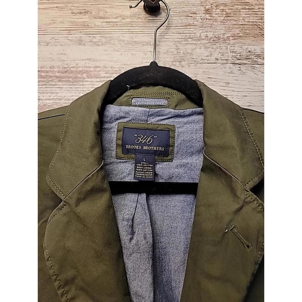 Brooks Brothers Blazer Mens L Green 346 Madison Suit Jacket 2 Button